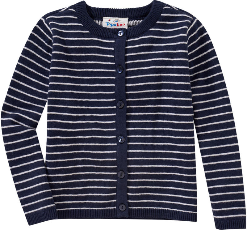 Mädchen Strickjacke mit weißen Ringeln