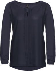 Damen Langarmshirt mit Faltenbesatz