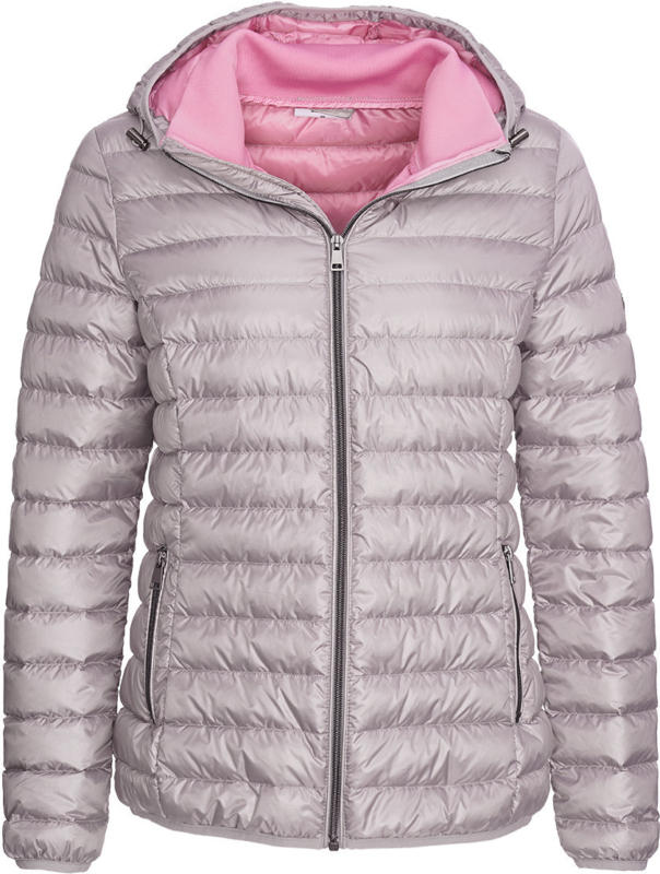 Damen Soft-Daunenjacke mit Rippkragen