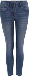 7/8 Damen Slim-Jeans mit Used-Waschung
