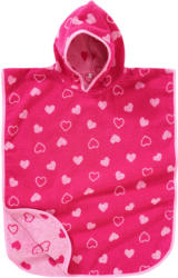 Mädchen Badeponcho mit Herz-Allover