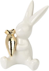 Deko-Hase mit goldfarbener Möhre