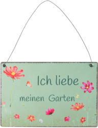 Metallschild mit Spruch