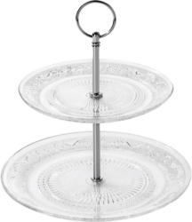 Etagere aus Glas, 2-stöckig