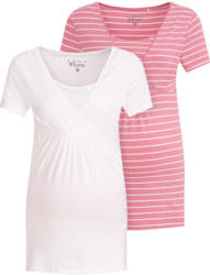 2 Damen Umstands-T-Shirts mit Stillfunktion (Nur online)