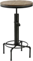 Bartisch Solid D: 60 cm Schwarz/Bambus
