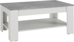 Couchtisch Jenny L: 100 cm Grau/Weiß