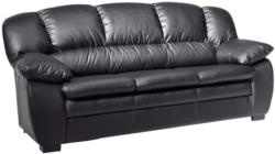 Dreisitzer-Sofa in Textil Schwarz