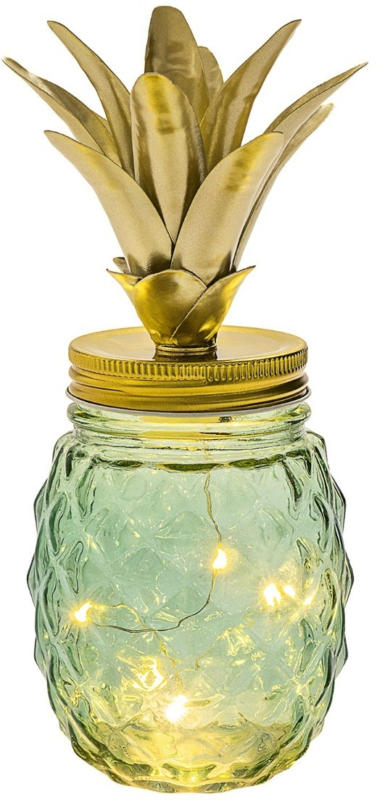 Ananas décoratif vert avec LED -