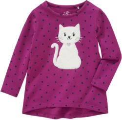 Mädchen Sweatshirt mit Katzen-Applikation