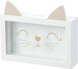 Spardose mit Katzengesicht