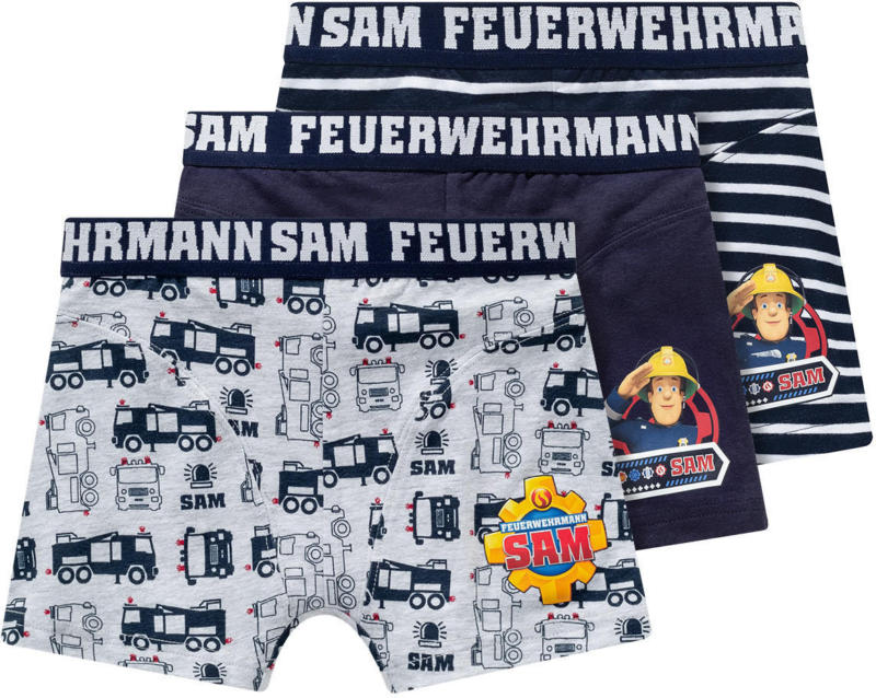 3 Feuerwehrmann Sam Retroboxer im Set