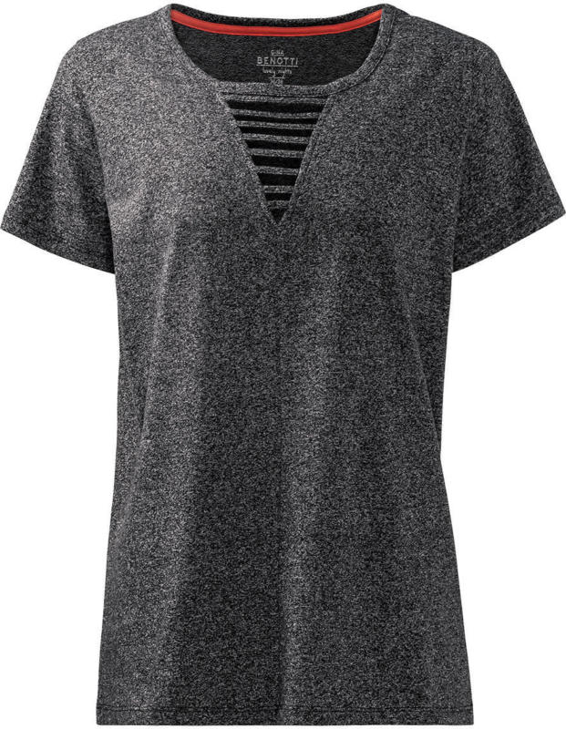 Damen Sportshirt mit Schnüren am Ausschnitt