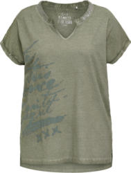 Damen T-Shirt mit Oil-Washed-Effekt