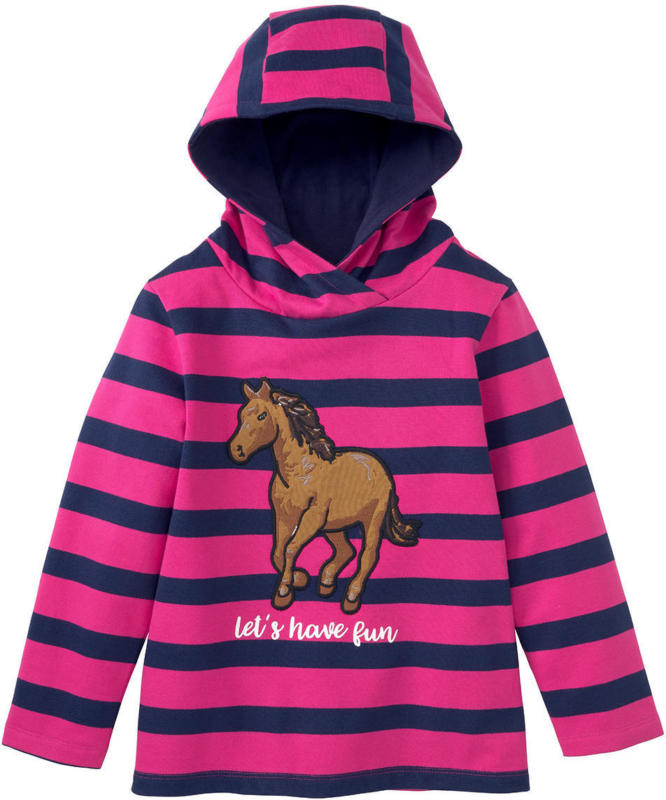 Mädchen Sweatshirt mit Pferde-Motiv