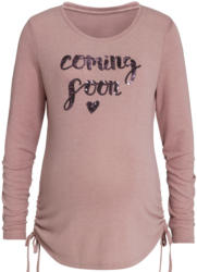 Damen Umstands-Sweatshirt mit Pailletten