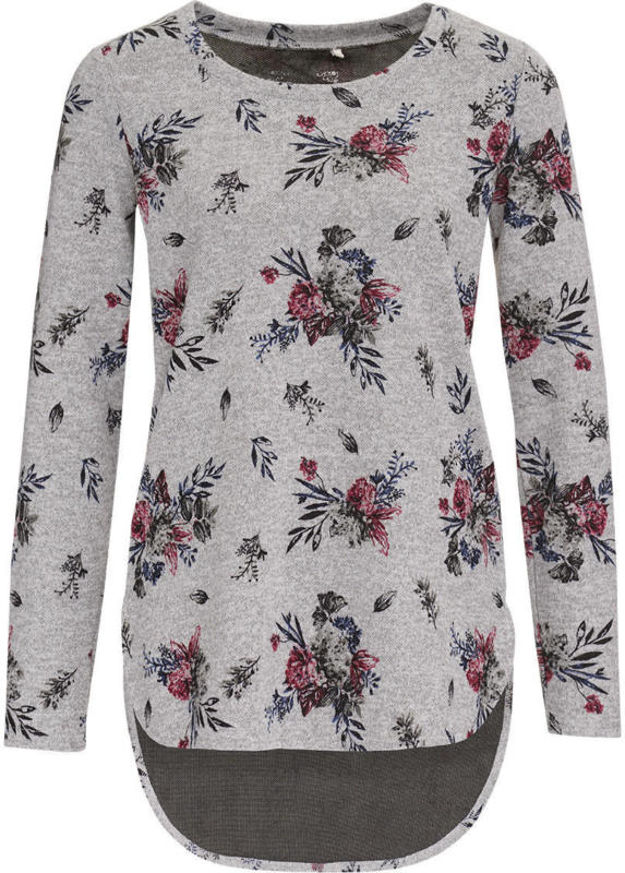 Damen Langarmshirt mit Blumen-Allover