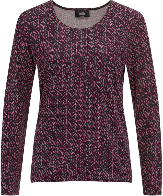 Damen Langarmshirt mit Allover-Print
