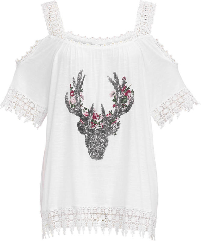 Damen T-Shirt mit Spitze