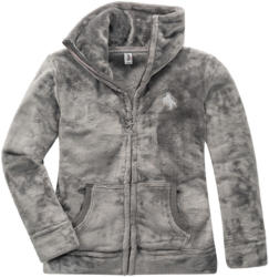 Mädchen Kuscheljacke mit breitem Kragen