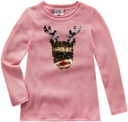 Mädchen Strickpullover mit Wendepailletten
