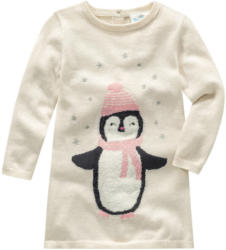 Baby Strickkleid mit Pinguin-Motiv