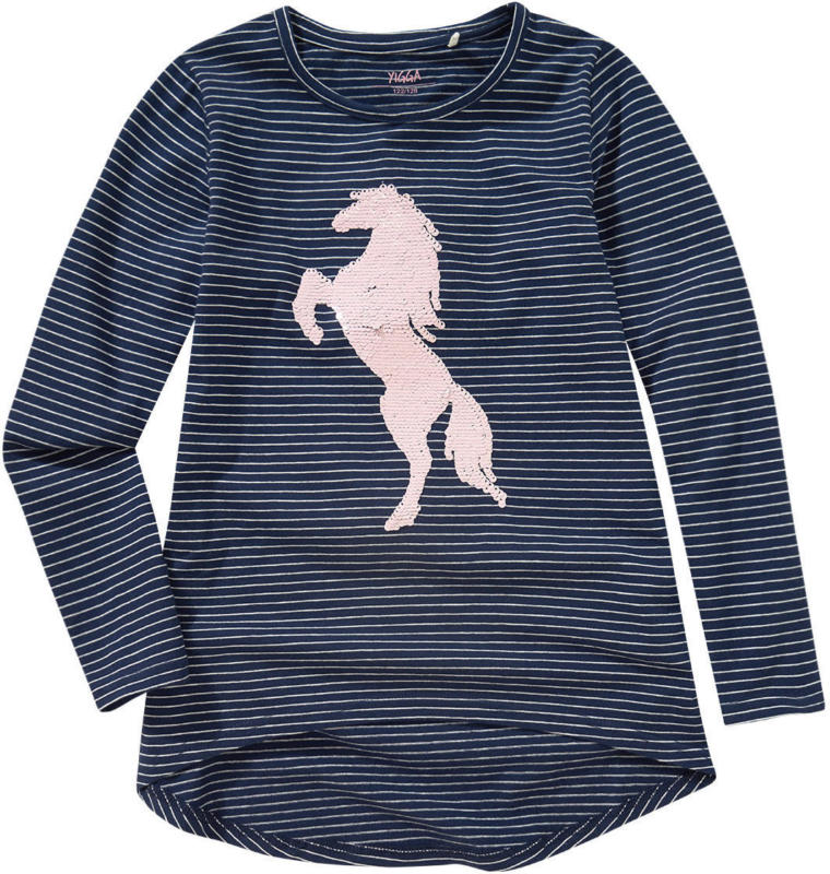 Mädchen Langarmshirt mit Wendepailletten