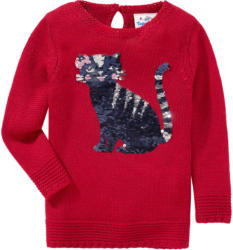 Mädchen Strickpullover mit Wendepailletten