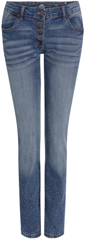 Damen Slim-Jeans mit Ziersteinchen (Nur online)