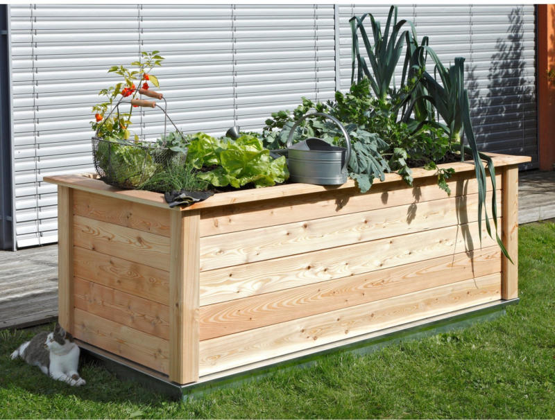 KGT Hochbeet Woody 210 Lärchenholz 79 cm x 214 cm x 99 cm