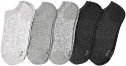 5 Paar Damen Sneaker-Socken mit Leo-Muster