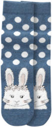 1 Paar Damen Socken mit Hasen-Motiv