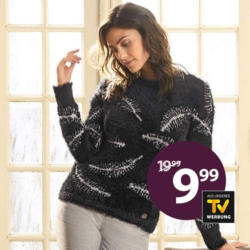 Damen-Pullover mit Feder-Design