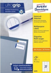 AVERY ZWECKFORM Universal-Etiketten 3479 7,0 x 3,2 cm 100 Blatt weiß