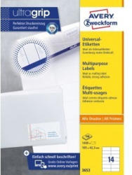 AVERY ZWECKFORM Universal-Etiketten 3653 105 x 42,3 mm 100 Blatt weiß