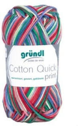 GRÜNDL Strickgarn Cotton Quick print rot/blau/gelb