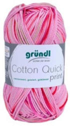 GRÜNDL Strickgarn Cotton Quick print rosa/fuchsia