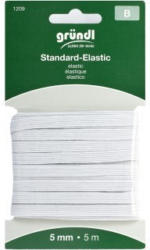 GRÜNDL Gummiband Standard Elastik 5 mm x 5 m weiß