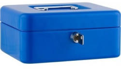 SAX Geldkassette M 20 x 16 x 9 cm blau