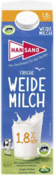 Hansano Weidemilch 3,9/1,8% Fett jede 1-Liter-Packung
