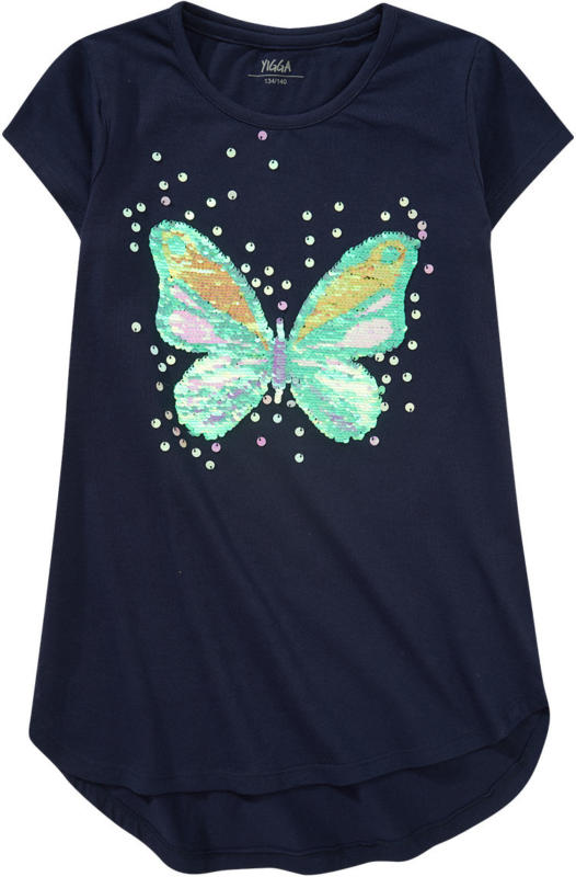 Mädchen T-Shirt mit Wendepailletten