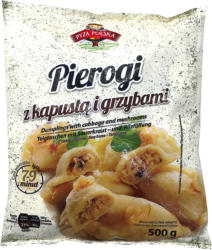 Teigtaschen mit 40% Sauerkraut- und Pilzfüllung