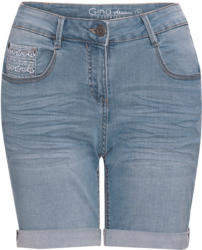 Damen Boyfriend-Jeansshorts mit Faltenwaschun