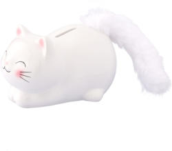 Spardose Katze mit Plüschschwanz