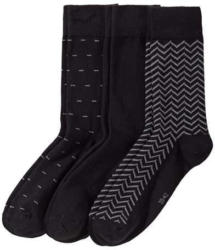 Herren-Socken mit Zickzack-Muster, 3er Pack