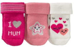 Baby-Mädchen-Frottierflausch-Socken, 3er Pack