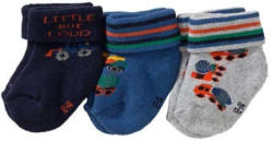 Baby-Jungen-Frottierflausch-Socken, 3er Pack