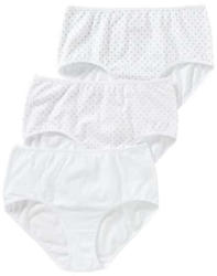 Damen-Taillenslip mit Punkte-Muster, 3er Pack