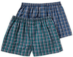 Herren-Webboxershorts mit Karomuster, 2er Pack