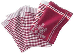 Jaquard-Geschirrtuch mit Schneeflocken-Motiv, ca. 50x70cm, 3er Pack